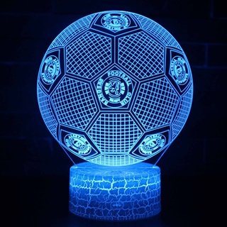 Rangers Football Club fodbold 3D lampe – 16 farver – dæmpbar